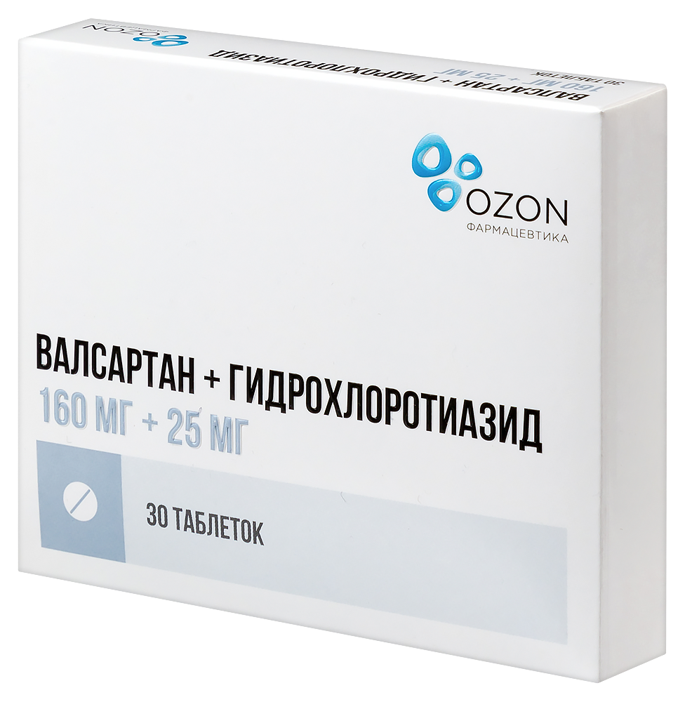 Валсартан+Гидрохлоротиазид таб. п/пл. об. 160мг+25мг №30 картинка № 5