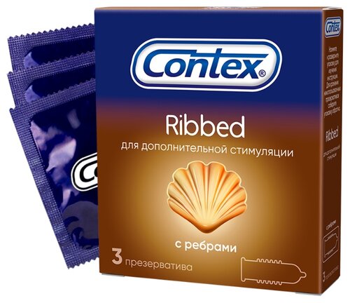 Презерватив CONTEX №3 Ribbed (ребристая структура)