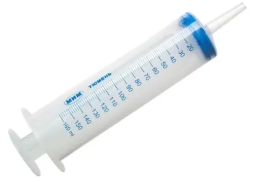 Шприц одноразовый 150мл (3-х комп.) с наконечником д/катет. насадки