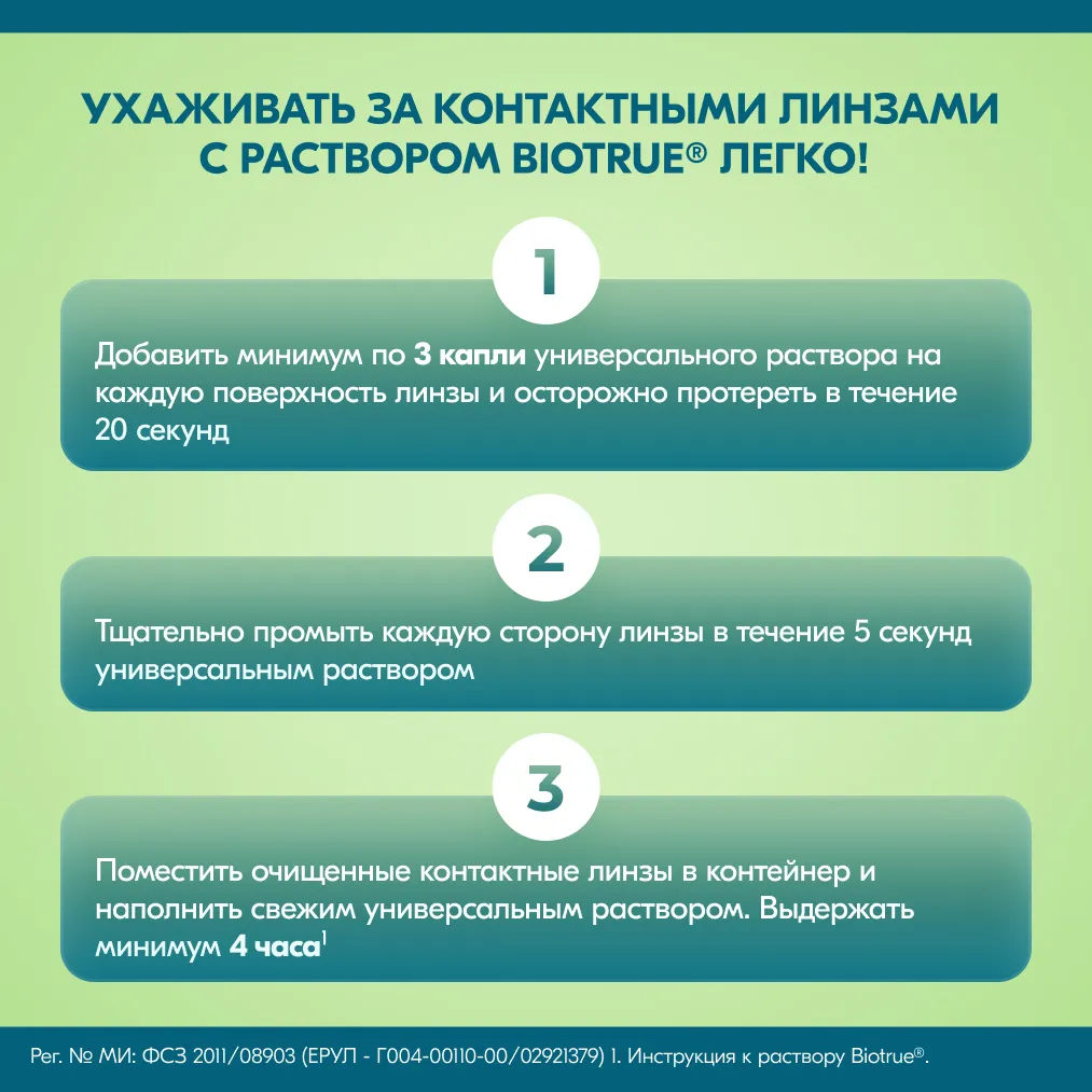 Раствор для контактных линз BIOTRUE Универсал 300мл + контейнер картинка № 11