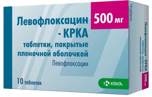 Левофлоксацин-КРКА таб. п/пл. об. 500мг №10 картинка № 2