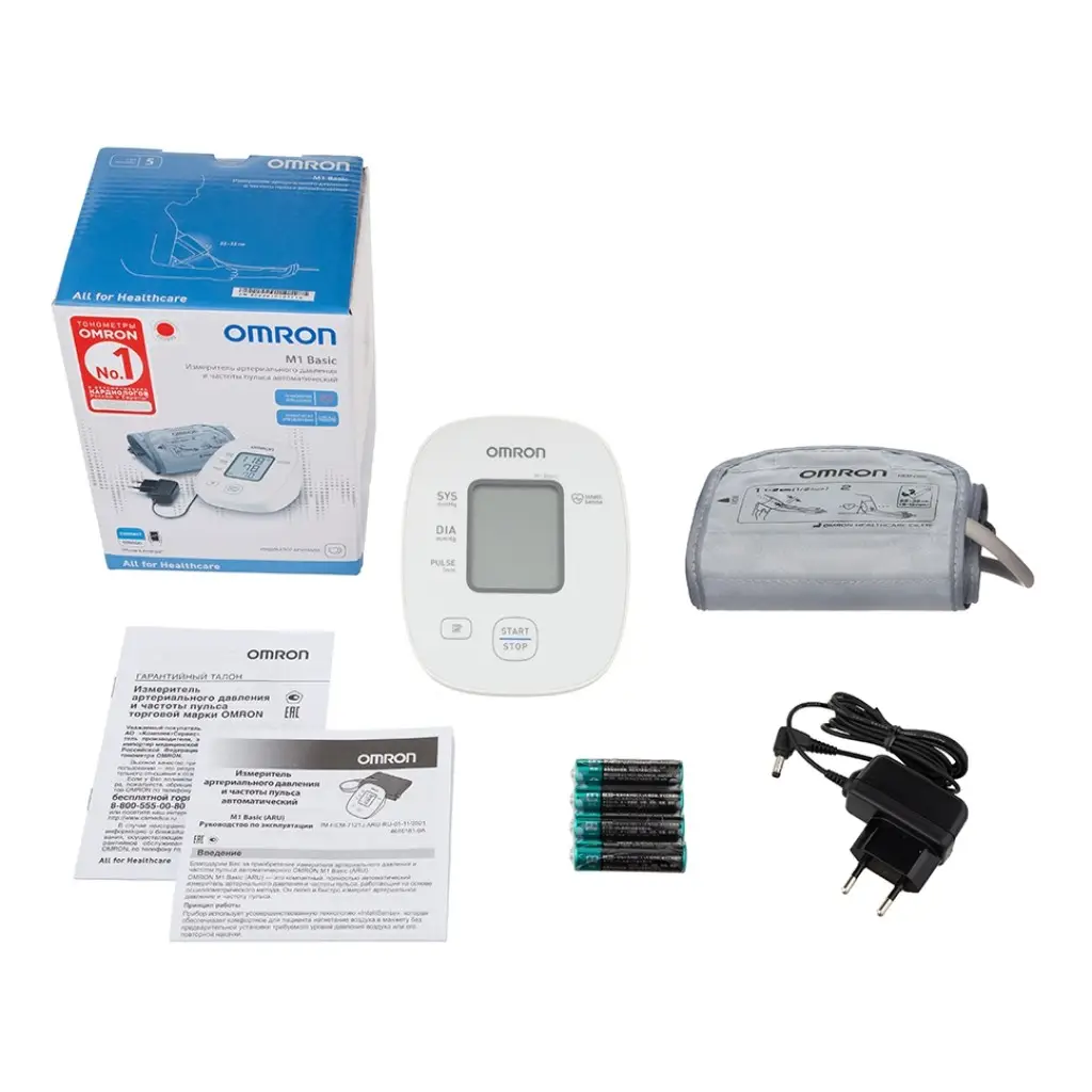 Тонометр OMRON M1 Basic (HEM-7121J-АRU) с адаптером картинка № 3