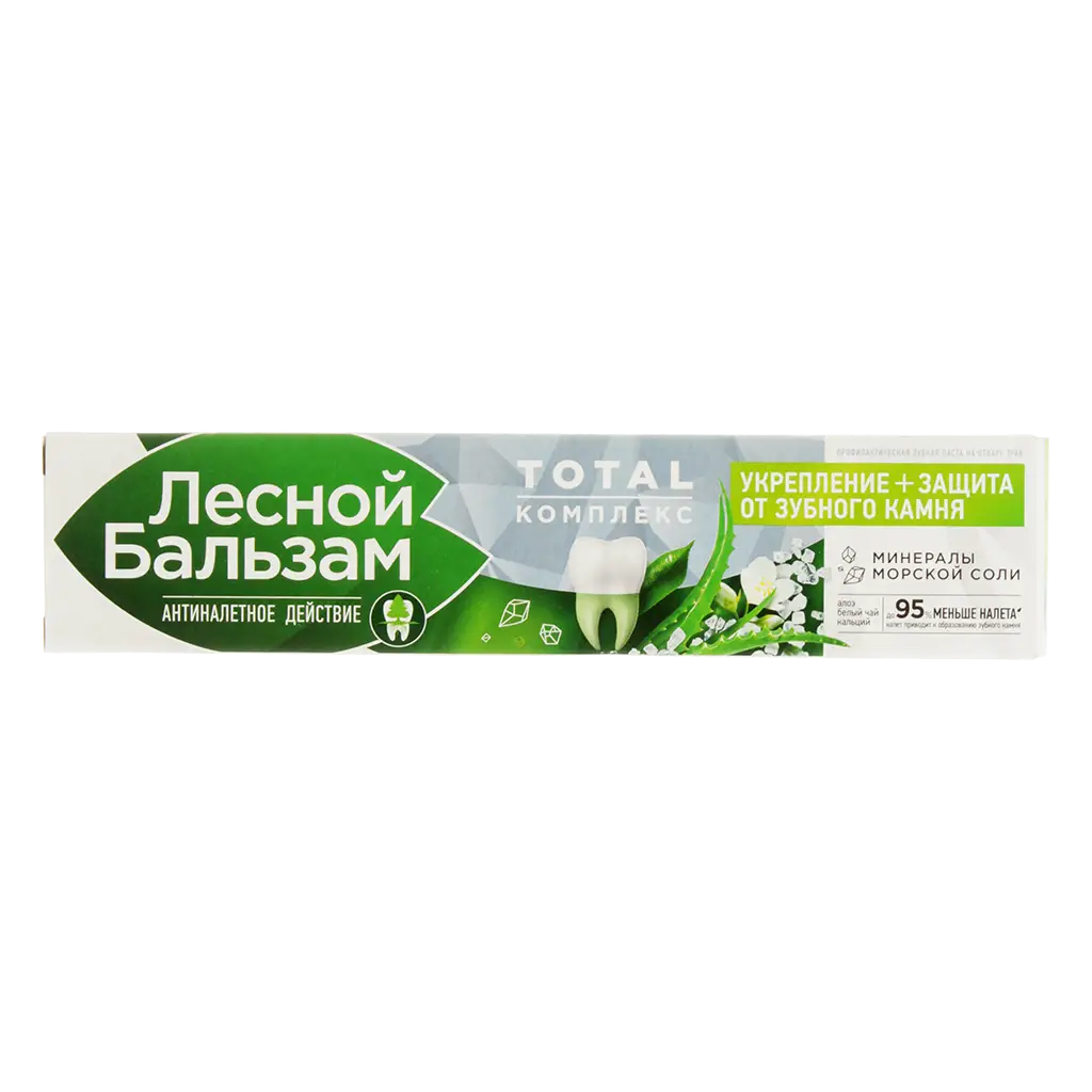 Зубная паста ЛЕСНОЙ БАЛЬЗАМ Природная свежесть белый чай и алоэ 75мл картинка № 2