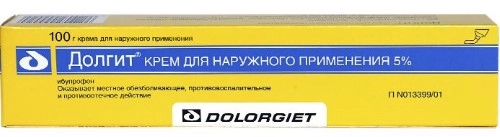 Долгит туба(крем д/наружн. прим.) 5% 100г №1
