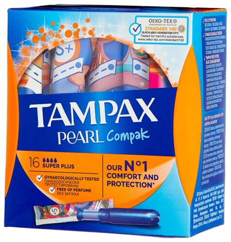 Тампоны гигиенические TAMPAX Compak Super Plus №16 с апплик.