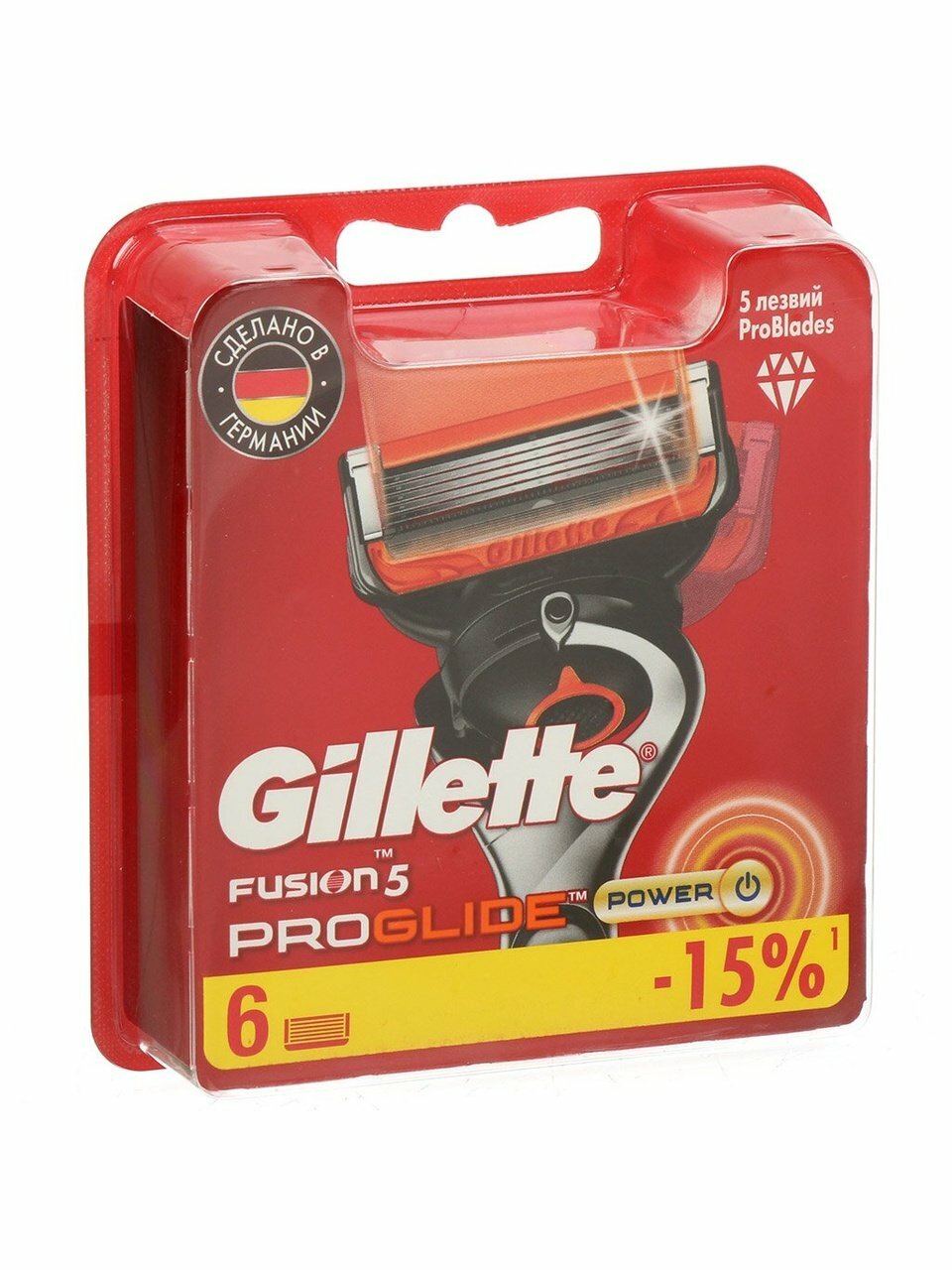 Лезвия бритвенные GILLETTE Fusion Proglide Power №6