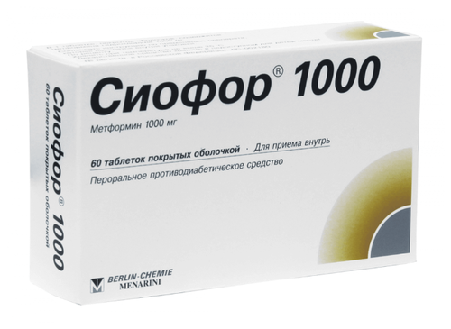 Сиофор 1000 таб. п/пл. об. 1г №60