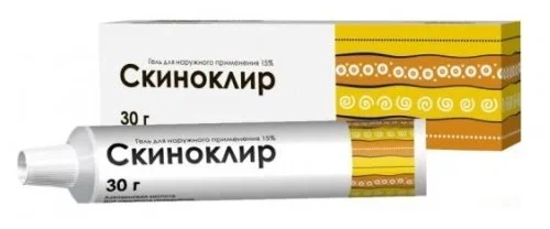 Скиноклир туба(гель д/нар. прим.) 15% 30г