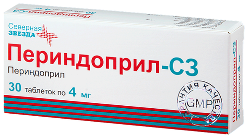 Периндоприл-СЗ таб. 4мг №30 (10 х 3)