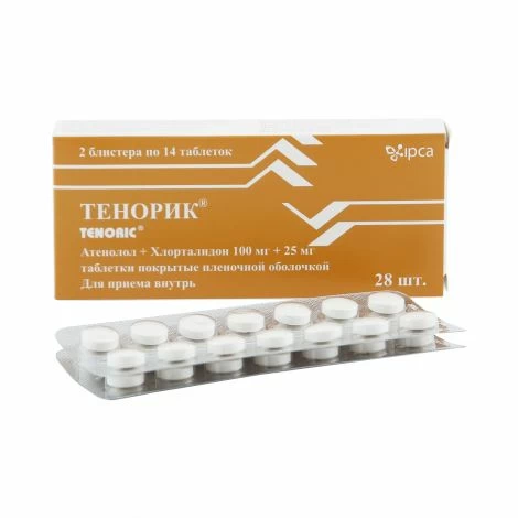 Тенорик таб. п/пл. об. 100мг + 25мг №28