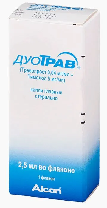 ДуоТрав фл.-кап.(капли глазн.) 2,5мл пласт. "Drop Tainer" картинка № 1