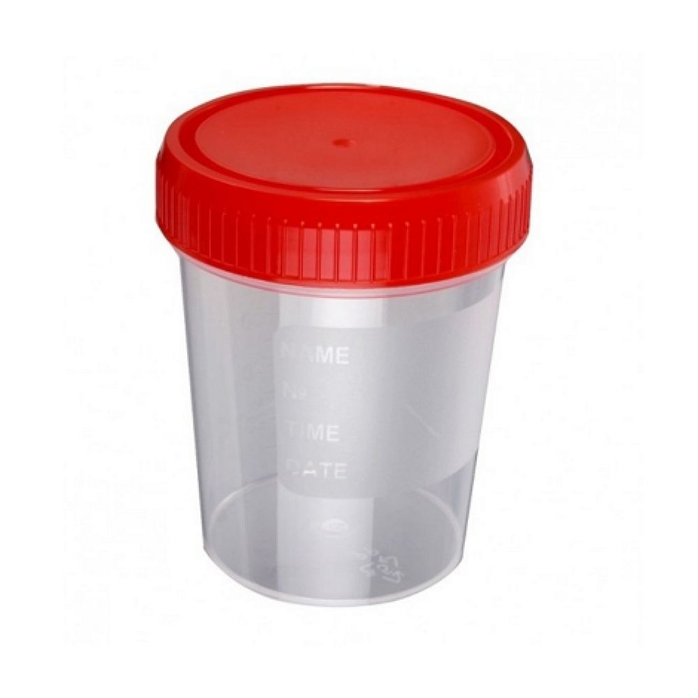 Контейнер д/сбора биоматериалов 60мл стер. с крышкой и ложкой (инд. уп.)