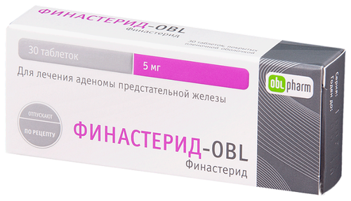 Финастерид-OBL таб. п/пл. об. 5мг №30