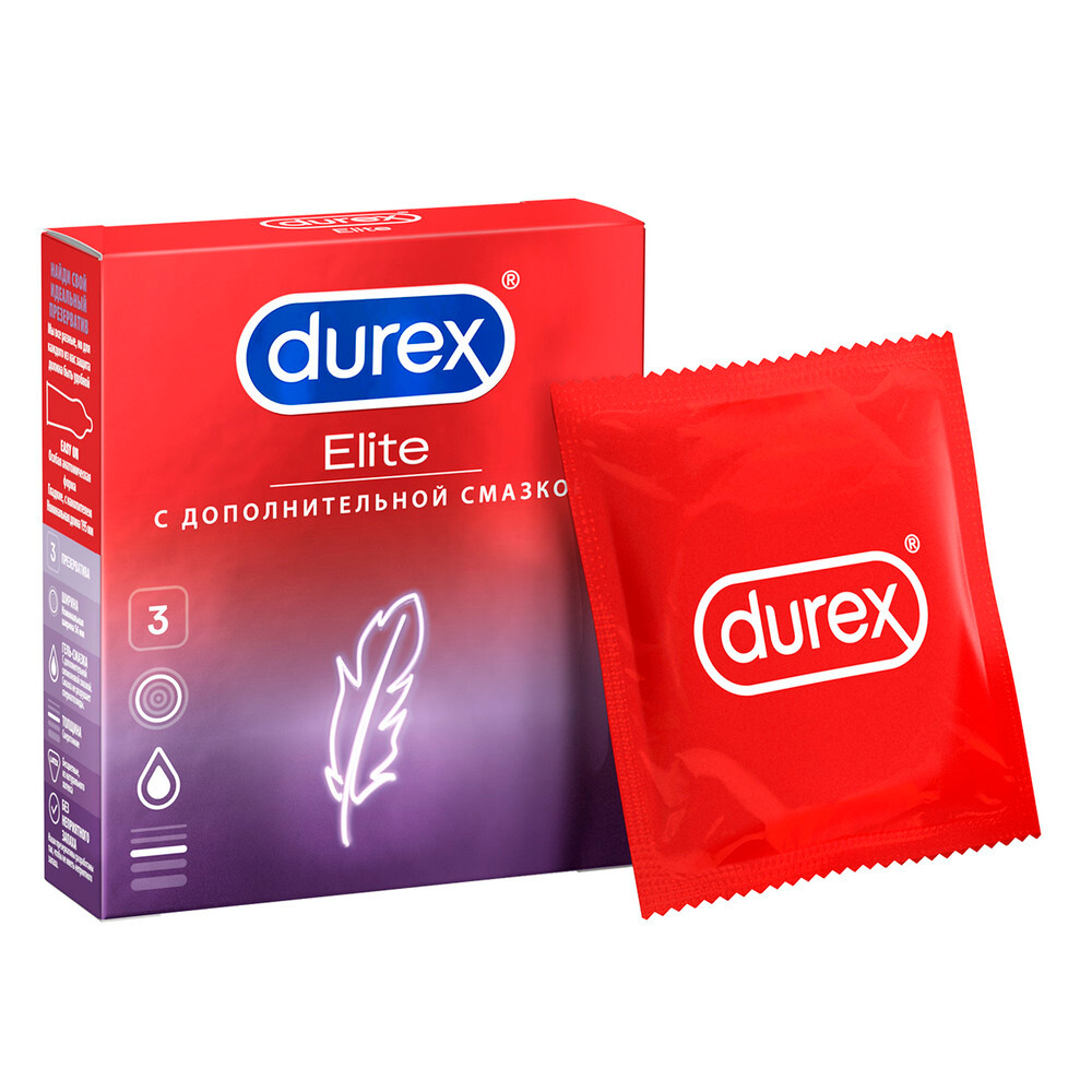 Презерватив Дюрекс (DUREX) Elite (ультратонкие со смазкой) №3