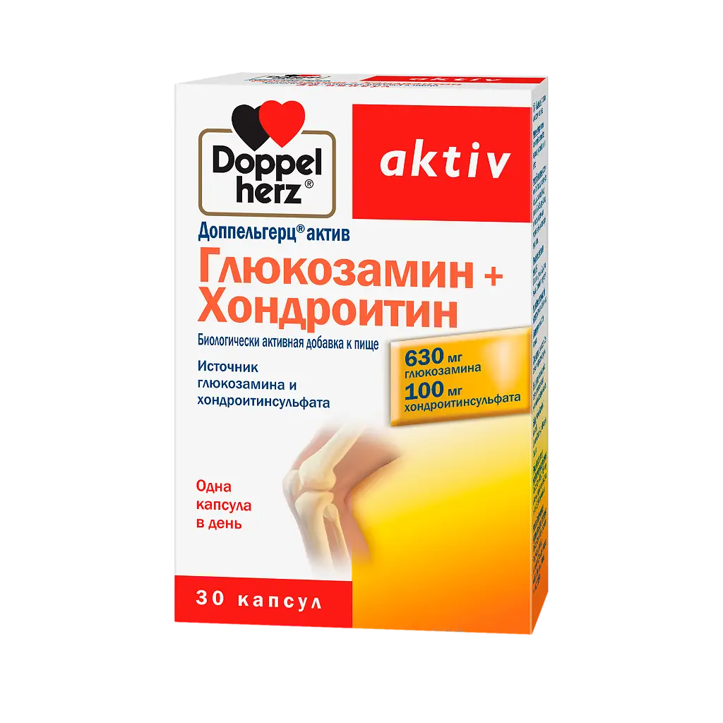 Доппельгерц Актив Глюкозамин+Хондроитин капс. №30