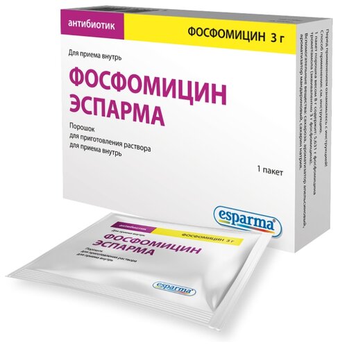 Фосфомицин-ЛекТ пак.(пор. д/приг. р-ра д/приема внутрь) 3г №1