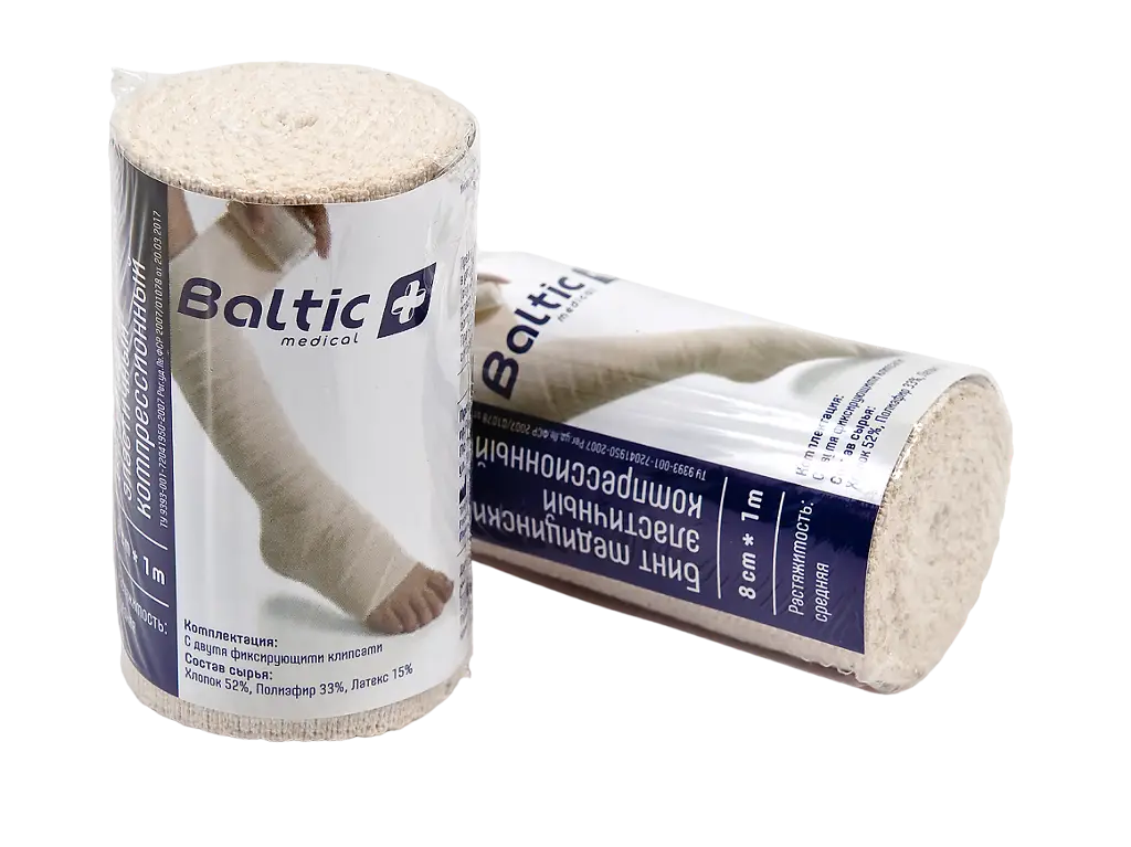 Бинт Baltic Medical эласт. мед. СР 8смх1м картинка № 2