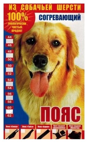 Пояс СЕВЕР согревающий из собачьей шерсти разм. 50-52