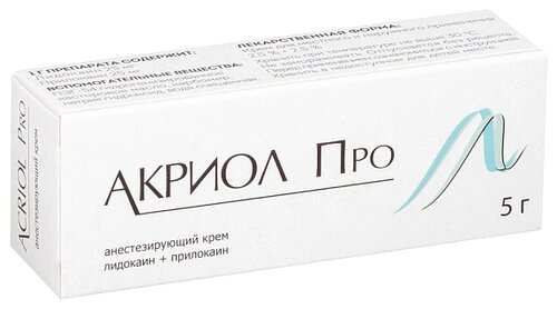 Акриол Про крем 2,5%+2,5% 5г (туба)