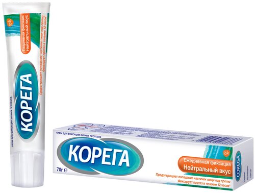 Корега крем Защита десен д/фиксации зубных протезов 40г