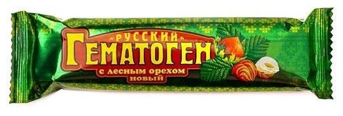 Гематоген русский новый плитка 40г (лесн. орех)