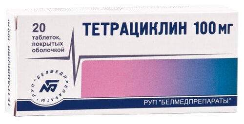 Тетрациклин Реневал таб. п/пл. об. 100мг №20