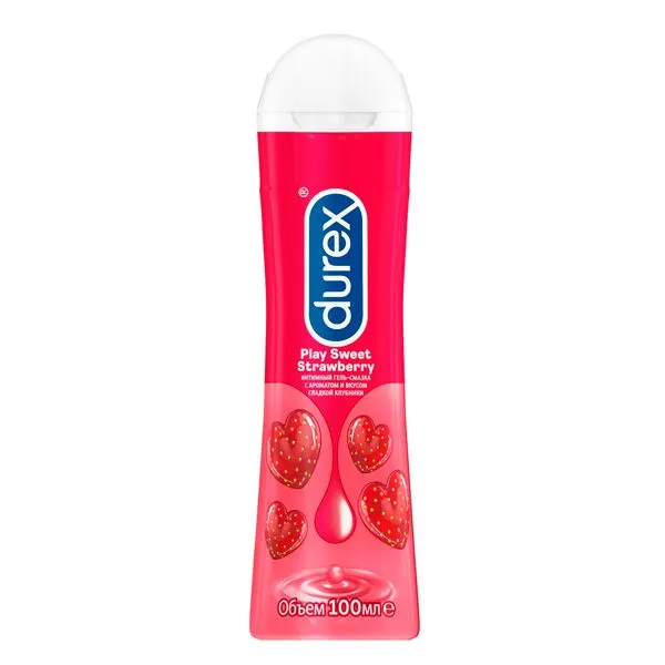 Гель-смазка Дюрекс (DUREX) Play Sweet Strawberry с ароматом клубники 100мл