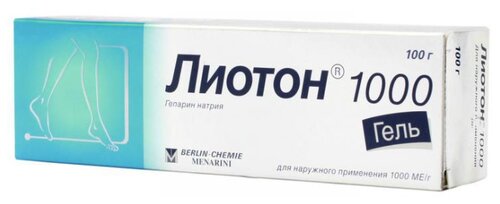 Лиотон 1000 туба(гель д/наружн. прим.) 1000ЕД/г 100г №1