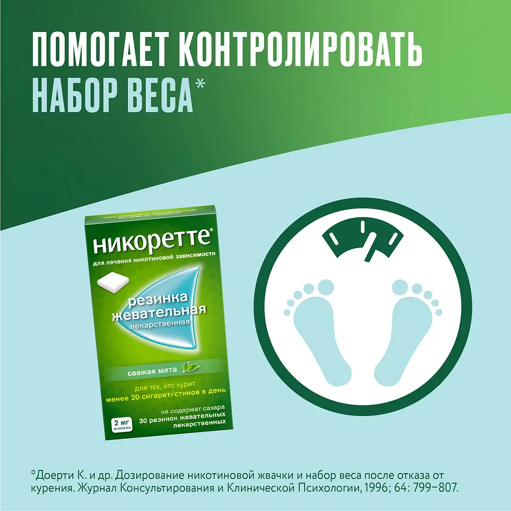 Никоретте Морозная мята резинка жев. 2мг №30 картинка № 4