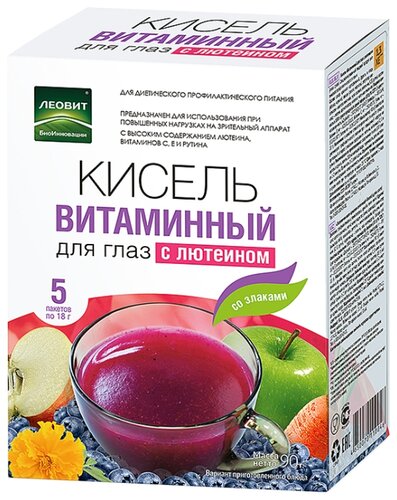Кисель ЛЕОВИТ витаминный с лютеином д/глаз 400г