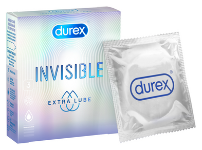 Презерватив DUREX Invisible Extra Lube №3