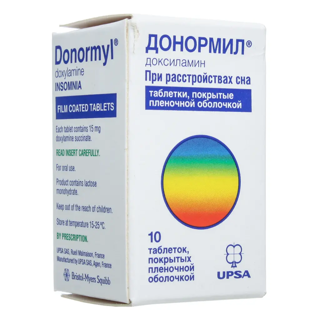 Донормил таб. п/пл. об. 15мг №10 картинка № 7