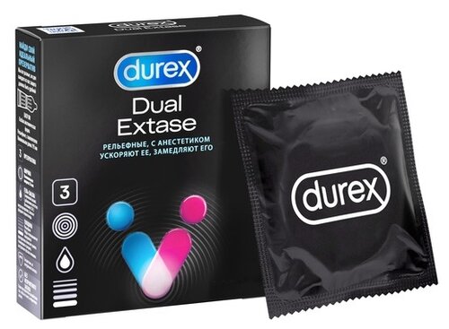 Презерватив DUREX Dual Extase №3
