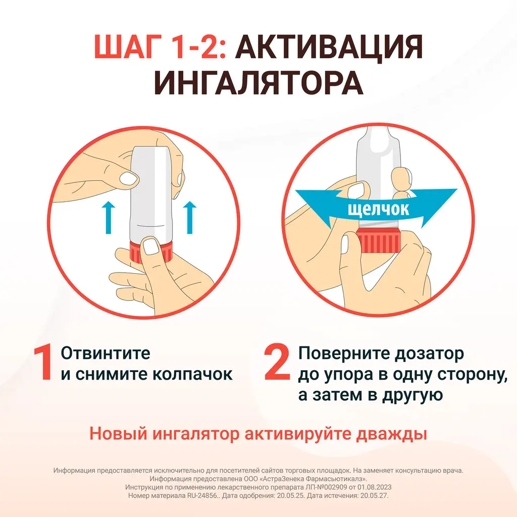 Симбикорт Турбухалер ингал.(пор. д/ингал. доз.) 160мкг/4,5мкг/доза 60доз картинка № 5
