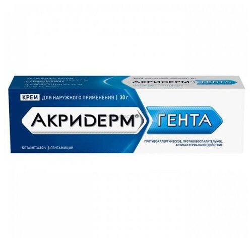Акридерм ГЕНТА туба(крем д/наружн. прим.) 0,05% + 0,1% 30г №1