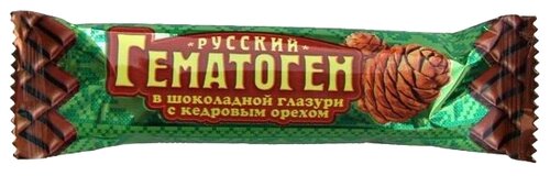 Гематоген русский плитка 40г (кедр. орех)