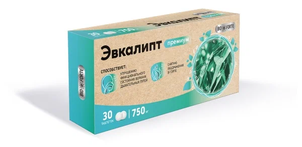 Эвкалипт Премиум BioForte таб. д/рассас. 750мг №30