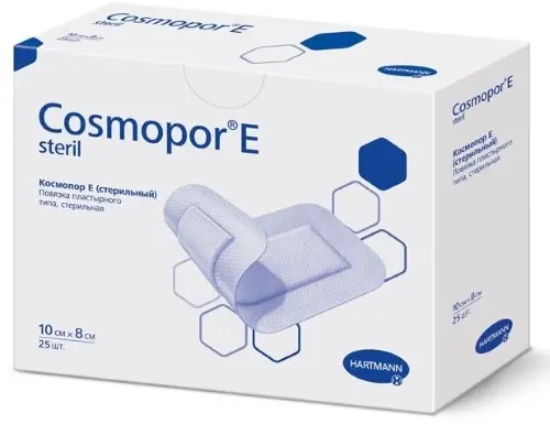 Повязка COSMOPOR E Steril послеоперац. самоклеющ. 10см х 8см №25