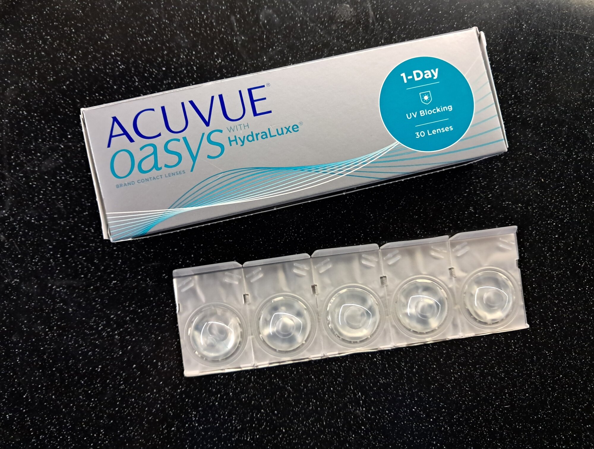 Линзы ACUVUE OASYS WITH HYDRALUXE (1 день) BC 8.5  контактные мягкие корриг. (-1,25) №30