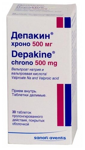 Депакин хроно таб. пролонг. п/об. 500мг №30