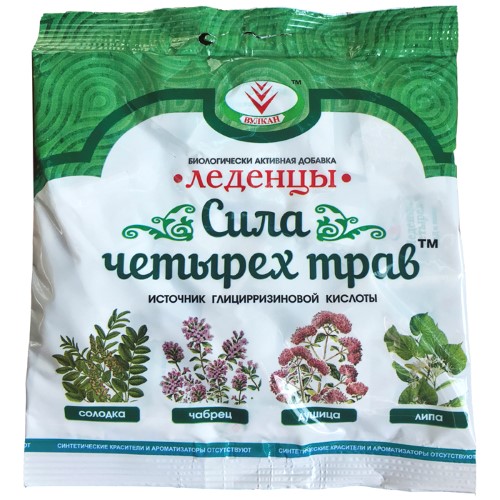 Леденцы Сила четырех трав б/сахара 50г