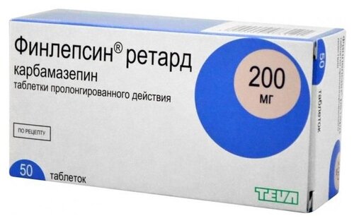 Финлепсин ретард таб. пролонг. 200мг №50