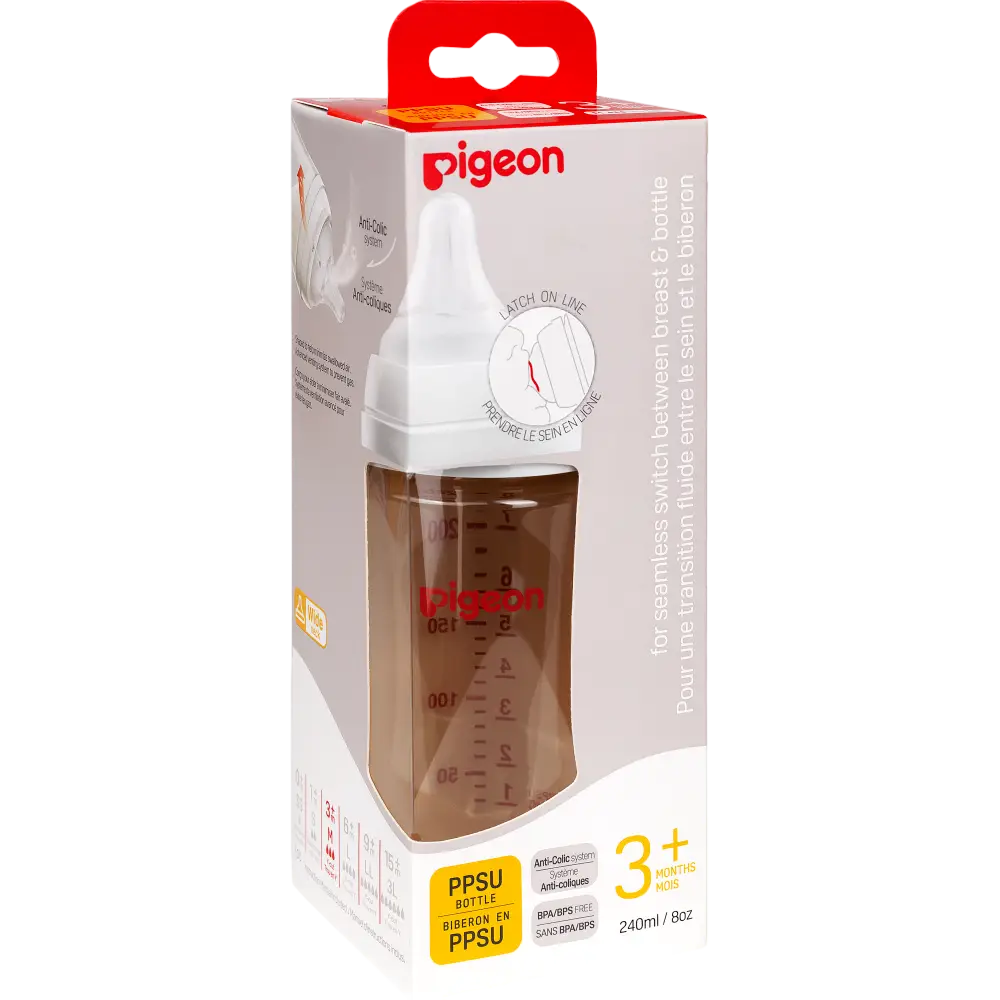 Бутылочка PIGEON SOFTOUCH PERISTALTIC PLUS д/кормления полипропил. 240мл