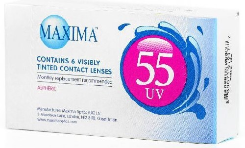 Линзы MAXIMA 55 UV (30 дней) Dia 14.2 BC 8.6 контактные мягкие корриг. (-2,00) №6