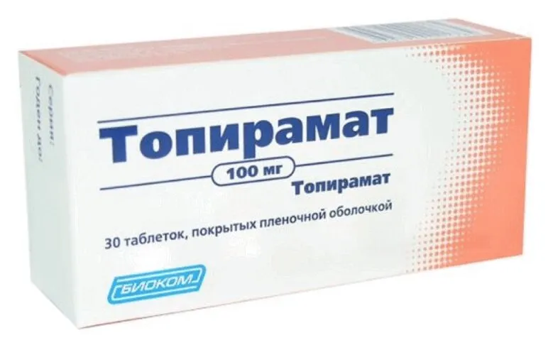 Топирамат таб. п/пл. об. 100мг №30