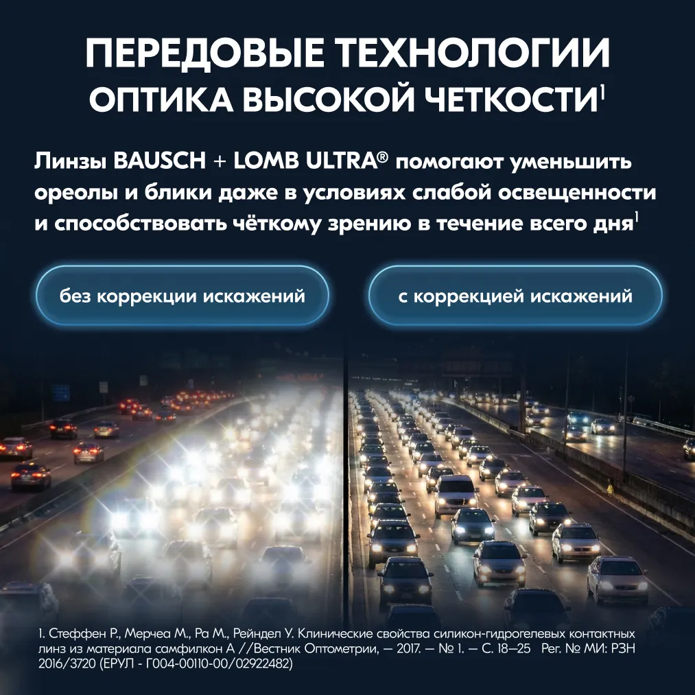 Линзы ULTRA (30 дней) BC 8.5 контактные мягкие корриг. -3,25 №6 картинка № 13