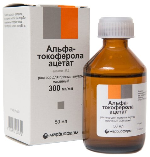 Альфа-Токоферола ацетат (Витамин E) фл.(р-р масл. орал.) 10% 50мл