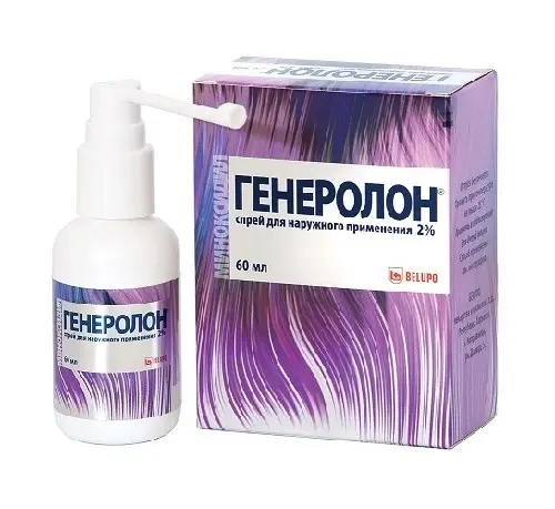 Генеролон спрей д/наруж. прим. 2% 60мл