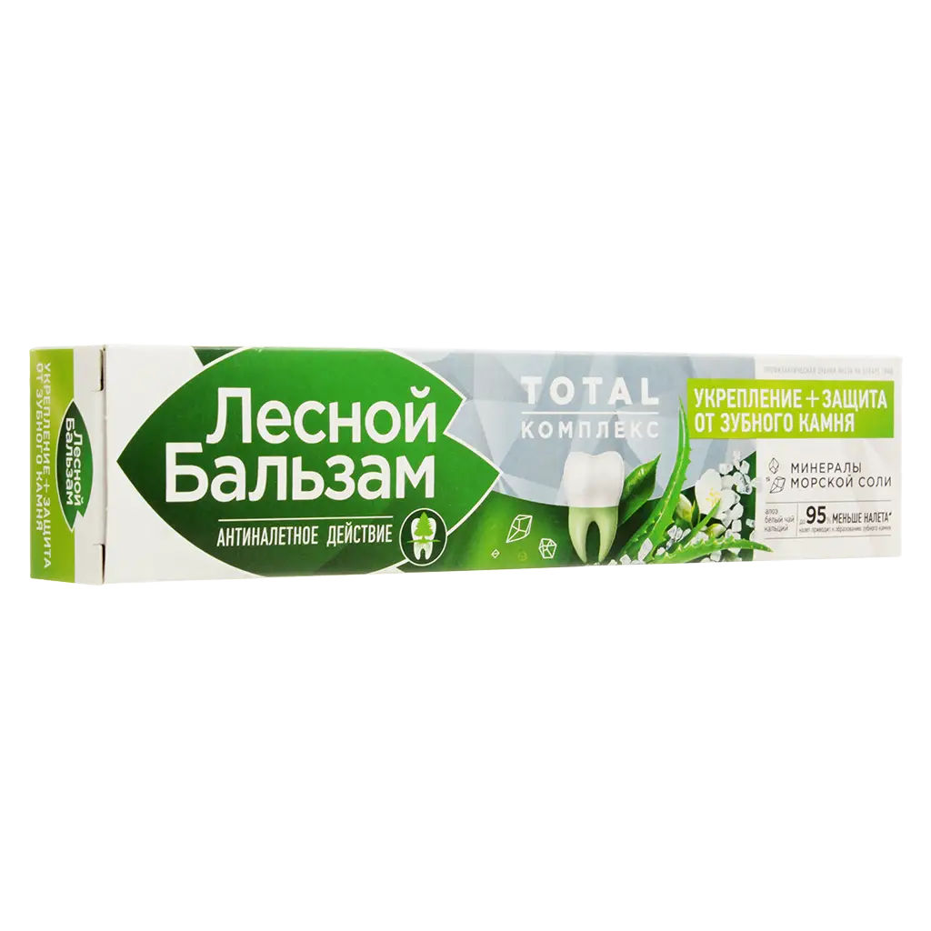 Зубная паста ЛЕСНОЙ БАЛЬЗАМ Природная свежесть белый чай и алоэ 75мл картинка № 3