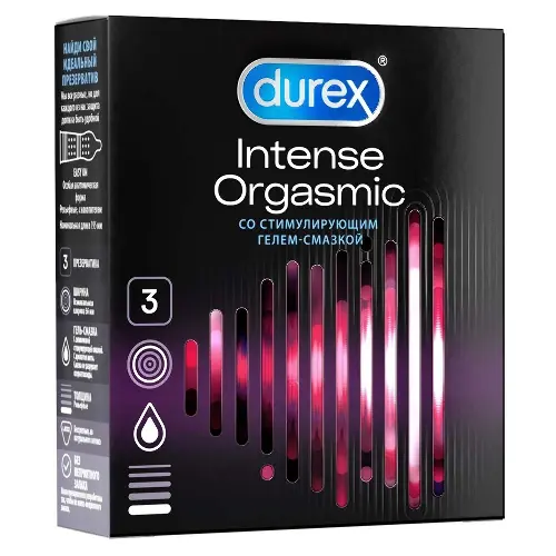 Презерватив DUREX INTENSE ORGASMIC (рельефные) №3